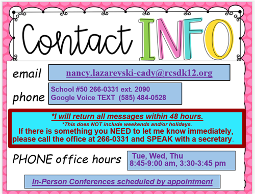 Teacher Info